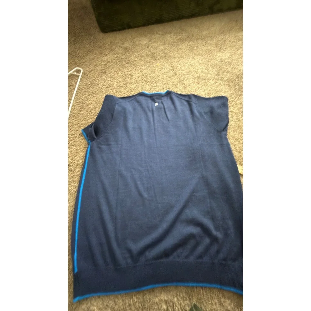 Nike Tiger Woods Collection Merino Wool Blend‎ Blue Golf Sweater Mens XL 482101